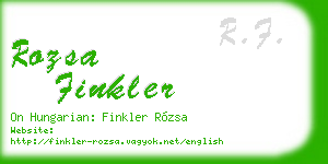 rozsa finkler business card